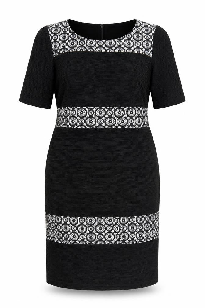Per Una Womens Black Polyester Pencil Dress Size 16 Roll Neck Zip