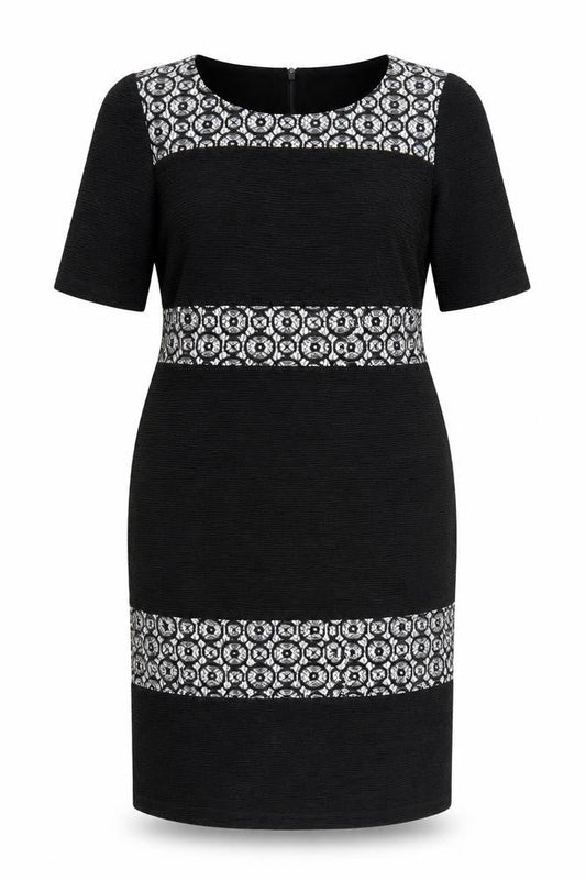 Per Una Womens Black Polyester Pencil Dress Size 16 Roll Neck Zip