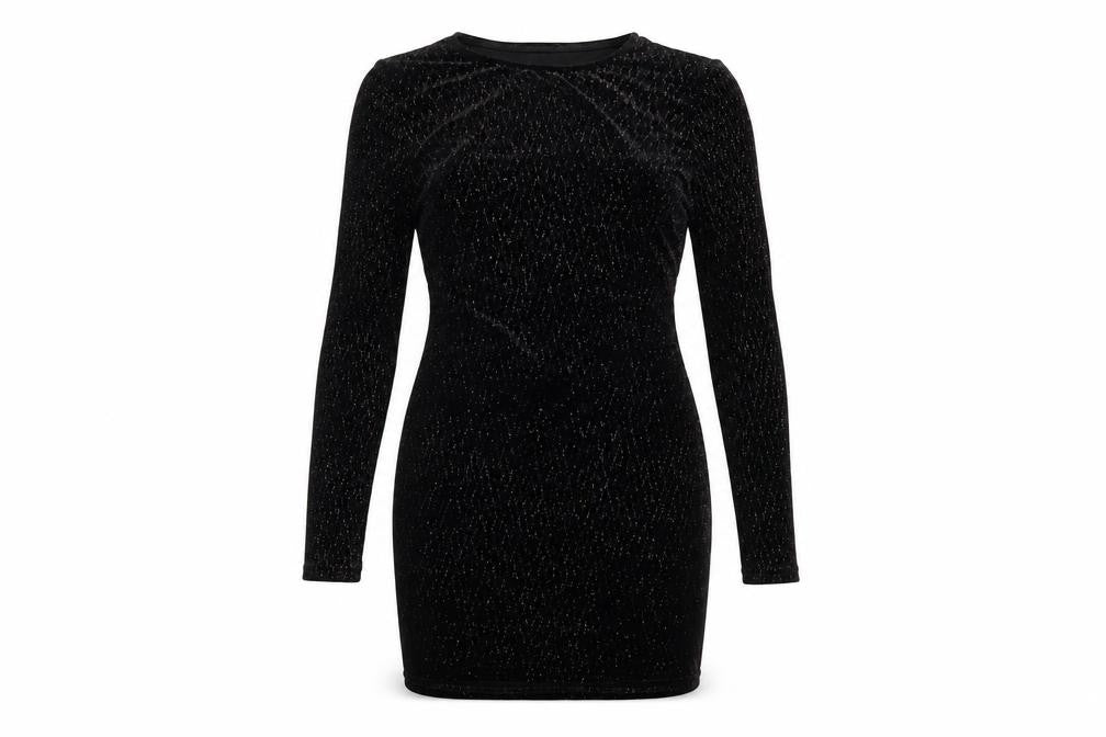 In the Style Womens Black Polyester Bodycon Size 10 Round Neck Pullover