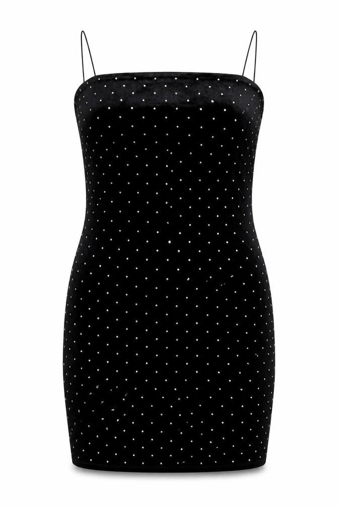 H&M Womens Black Polyester Bodycon Size L Square Neck Pullover