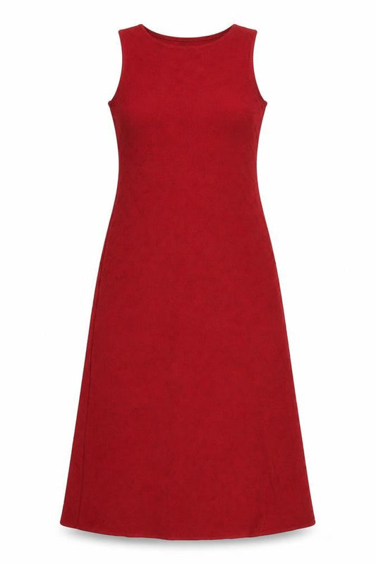 Topshop Womens Red Polyester A-Line Size 10 Round Neck Pullover