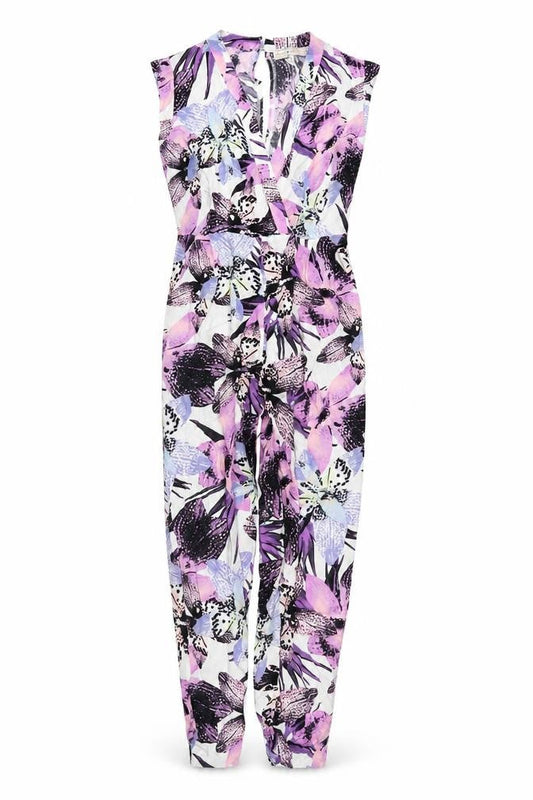 Dorothy Perkins Womens Multicoloured Floral Viscose Jumpsuit One-Piece Size 10 L29 in Zip