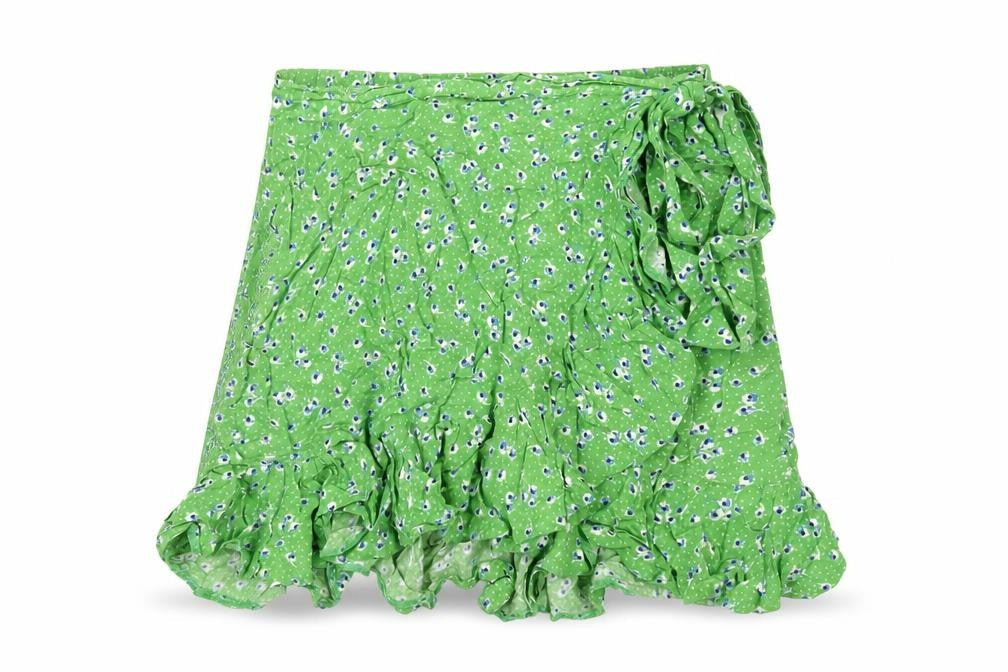 New Look Womens Green Floral Viscose A-Line Skirt Size 10