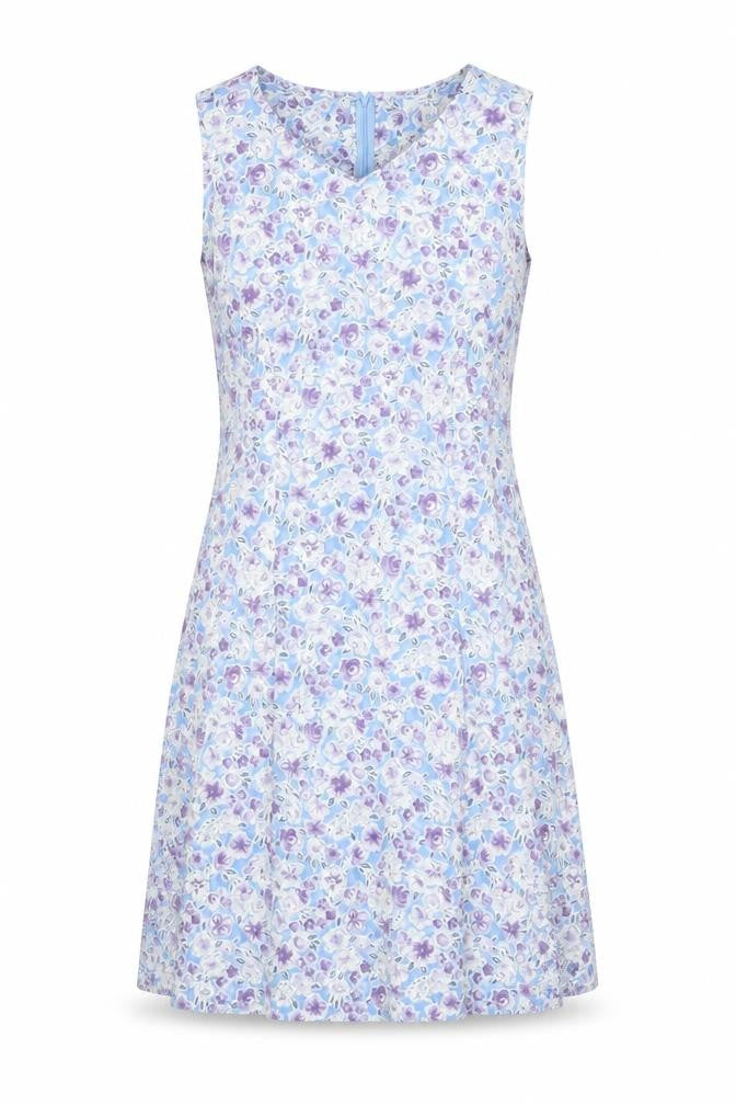 NEXT Womens Multicoloured Geometric Viscose A-Line Size 12 Round Neck Zip