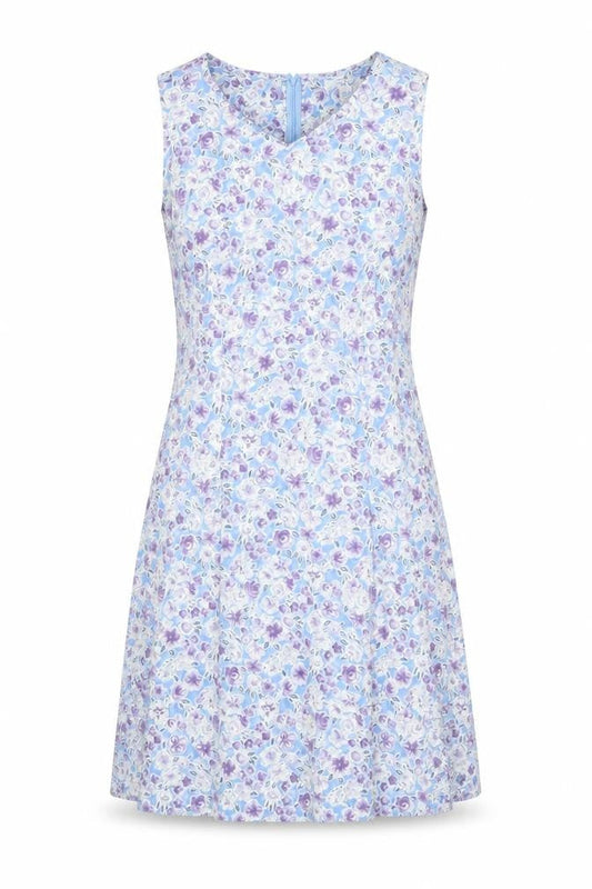 Next Womens Multicoloured Geometric Viscose A-Line Size 12 Round Neck Zip
