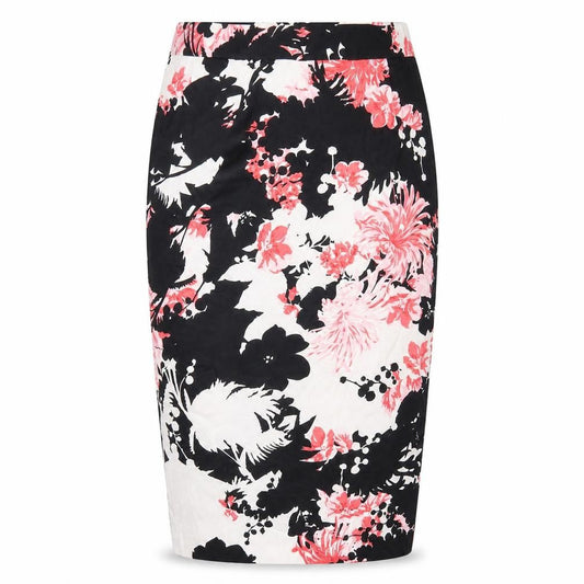 French Connection Womens Multicoloured Geometric Cotton Straight & Pencil Skirt Size 10 Zip