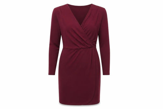 French Connection Womens Red Polyester Bodycon Size 12 V-Neck Pullover