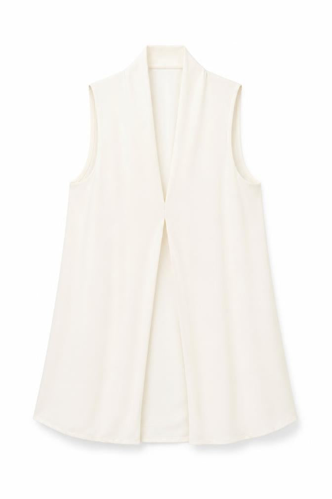 NEXT Womens Ivory Polyester Basic Tank Size 10 V-Neck