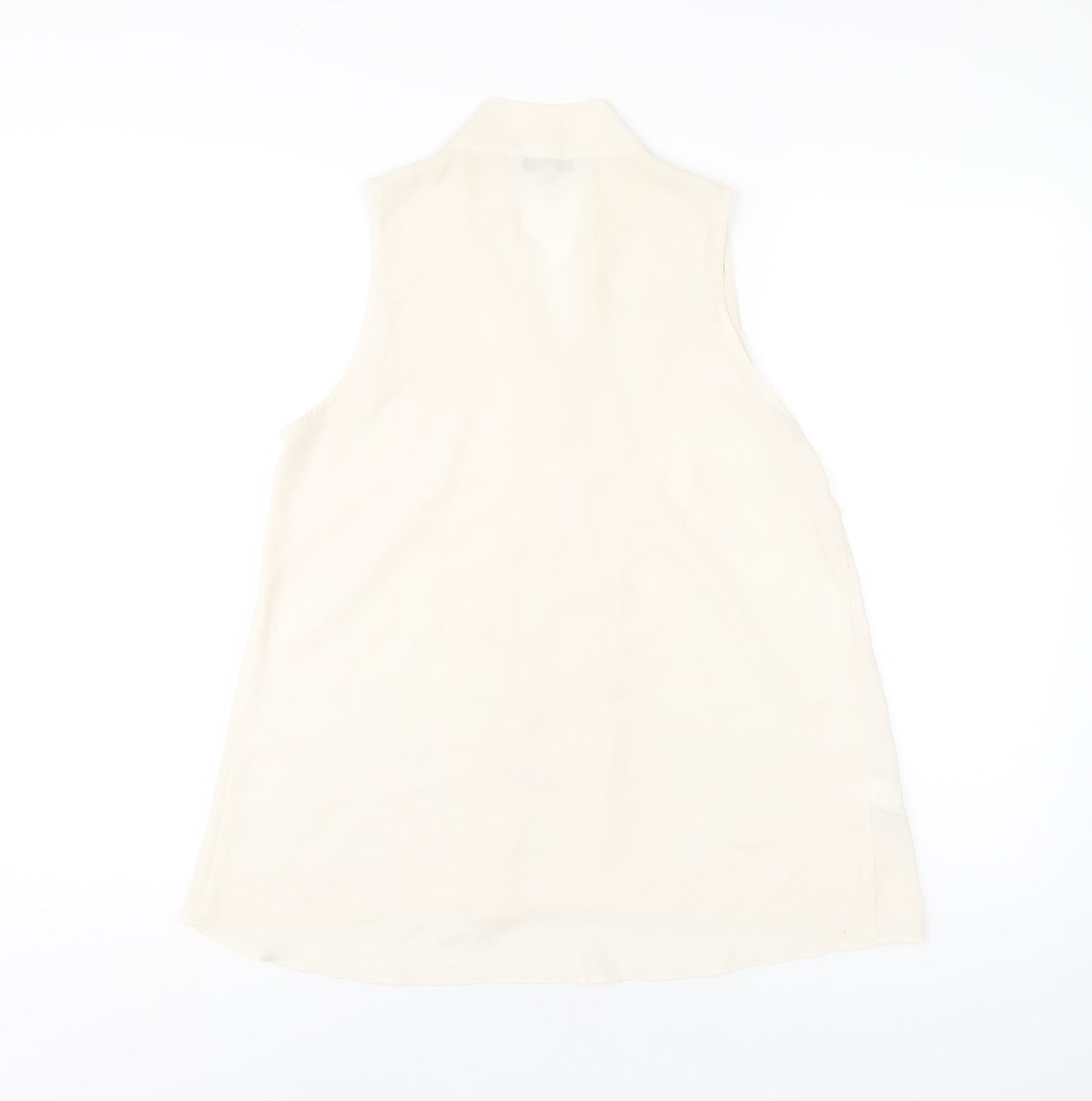 NEXT Womens Ivory Polyester Basic Tank Size 10 V-Neck