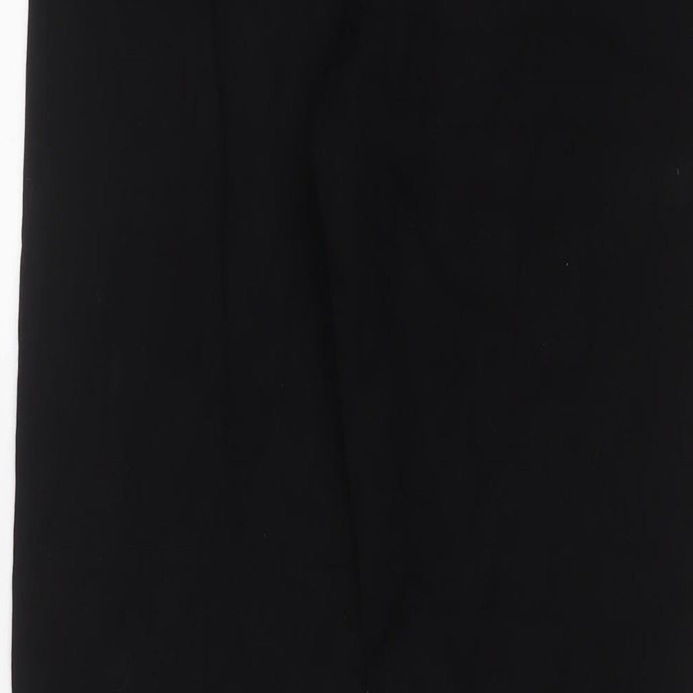 Marks and Spencer Womens Black Viscose Trousers Size 8 L28 in Regular Hook & Eye