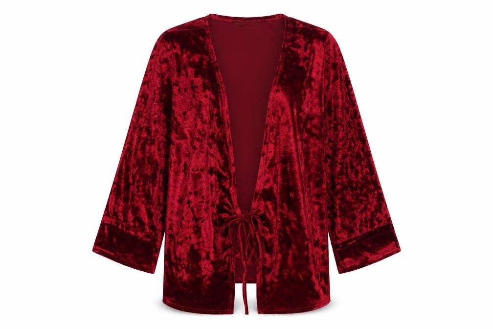 Jusdepm Womens Red Jacket Size S Tie - S/M
