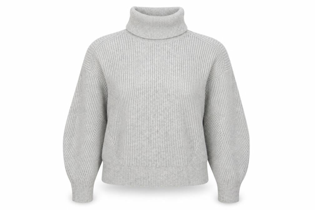 H&M Womens Grey Roll Neck Acrylic Pullover Jumper Size M