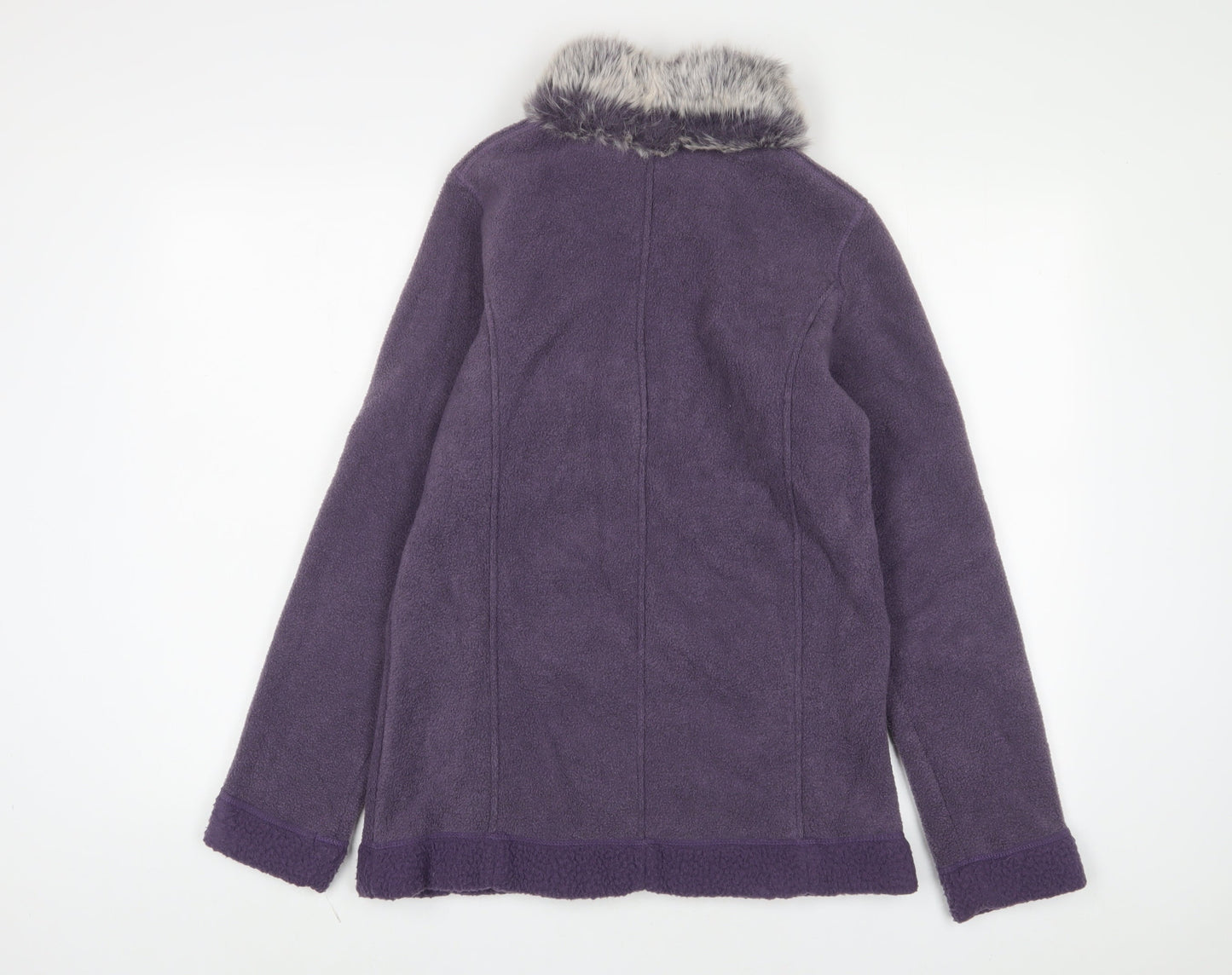 Marks and Spencer Womens Purple Jacket Size 12 Zip - Pockets