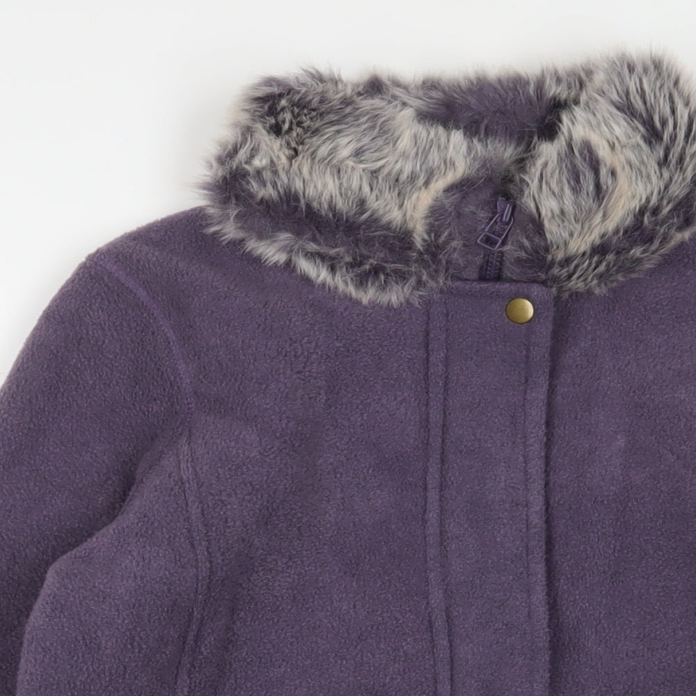 Marks and Spencer Womens Purple Jacket Size 12 Zip - Pockets