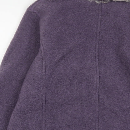 Marks & Spencer Womens Purple Jacket Size 12 Zip - Pockets