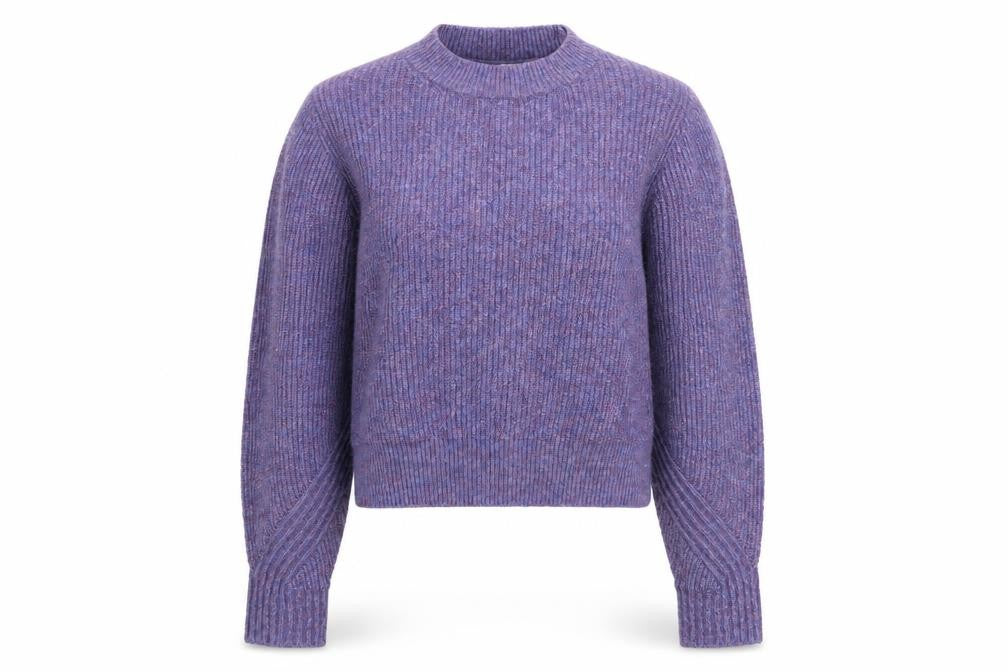 Noisy may Womens Purple Round Neck Polyester Pullover Jumper Size L