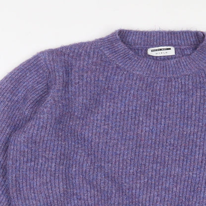 Noisy May Womens Purple Round Neck Polyester Pullover Jumper Size L