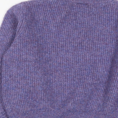 Noisy May Womens Purple Round Neck Polyester Pullover Jumper Size L