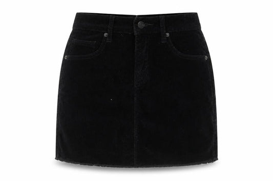 Brandy Melville Womens Black Cotton A-Line Skirt Size XS Zip