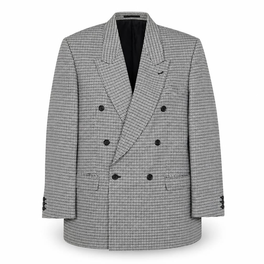BHS Mens Grey Plaid Wool Jacket Suit Jacket Size 42 Regular