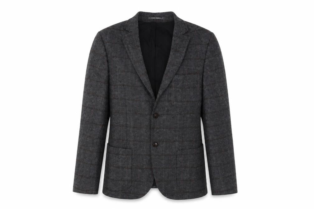 River Island Mens Grey Wool Jacket Suit Jacket Size 40 Regular