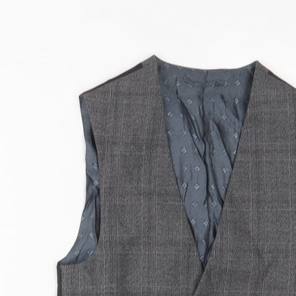 Next Mens Grey Polyester Jacket Suit Waistcoat Size 36 Regular