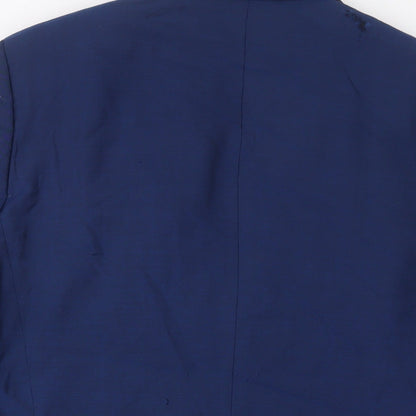 Next Mens Blue Wool Jacket Suit Jacket Size 42 Regular