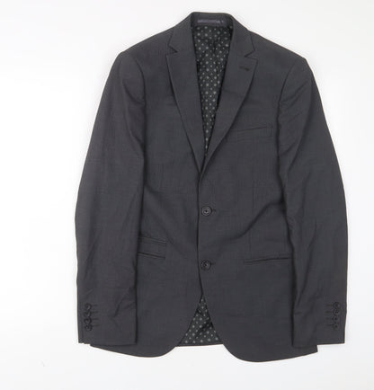 Next Mens Grey Polyester Jacket Suit Jacket Size 36 Regular