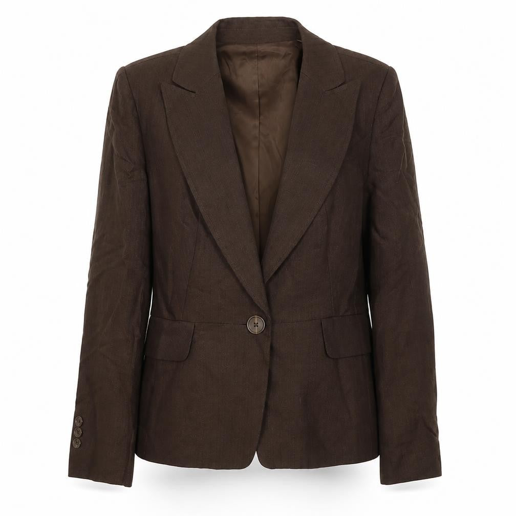 G2000 Womens Brown Jacket Blazer Size 10 Button