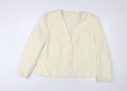 Debenhams Womens Ivory Jacket Size 18 Button