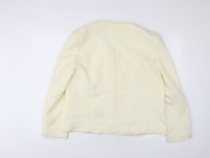 Debenhams Womens Ivory Jacket Size 18 Button