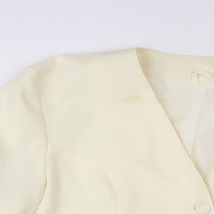 Debenhams Womens Ivory Jacket Size 18 Button