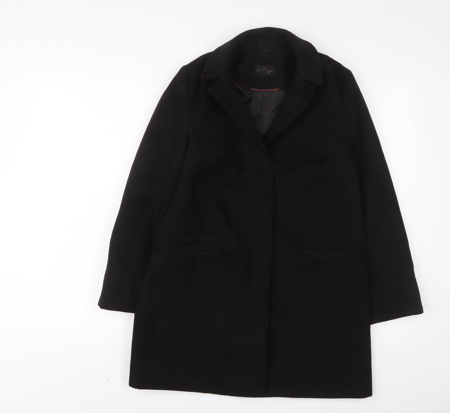 Topshop Womens Black Jacket Size 6 Zip