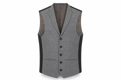 Next Mens Grey Polyester Jacket Suit Waistcoat Size S Regular