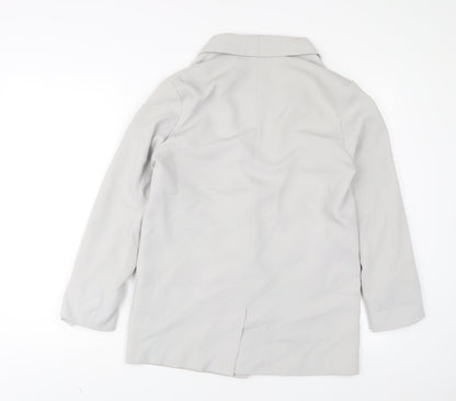 Topshop Womens Grey Jacket Blazer Size 8 Button