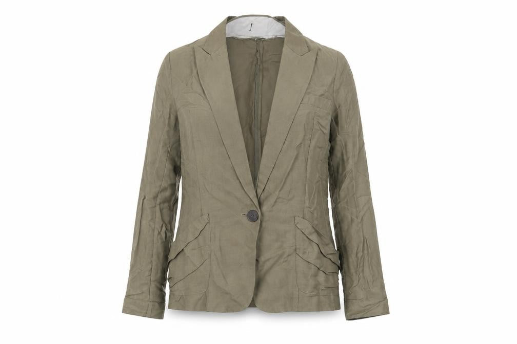 Zara Womens Green Jacket Blazer Size S Button