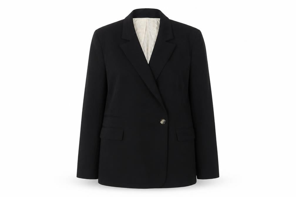 Topshop Womens Black Jacket Blazer Size 14 Button