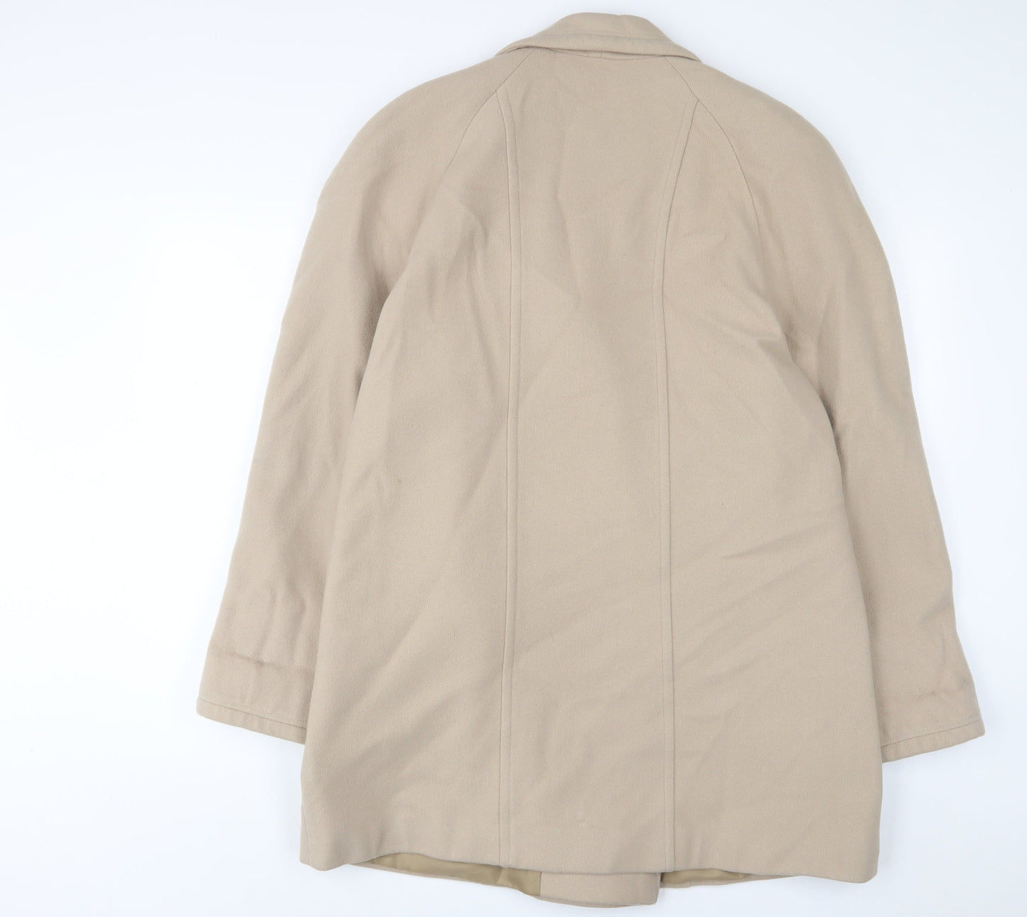 Essentials Womens Beige Jacket Coat Size 4 Button