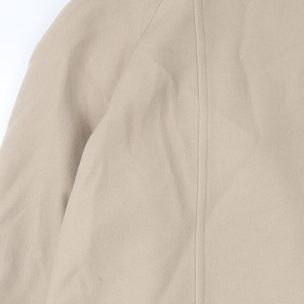 Essentials Womens Beige Jacket Coat Size 4 Button