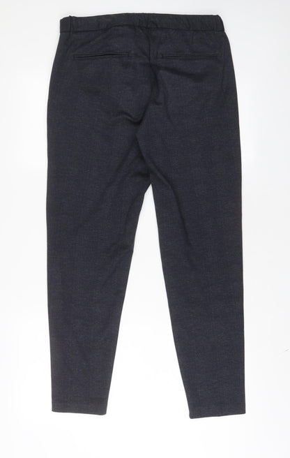 celio* Womens Blue Polyester Trousers Size S L30 in Regular Hook & Eye
