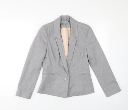 Oasis Womens Grey Jacket Blazer Size 8 Button