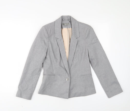 Oasis Womens Grey Jacket Blazer Size 8 Button