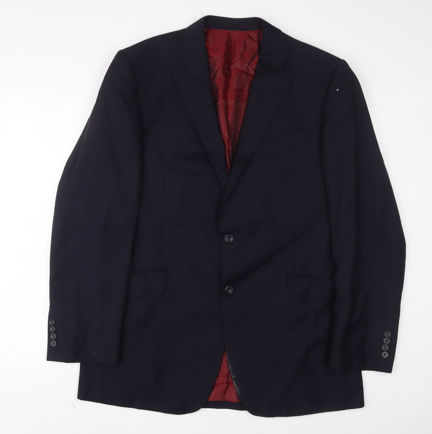 Marks and Spencer Mens Blue Wool Jacket Suit Jacket Size 42 Regular