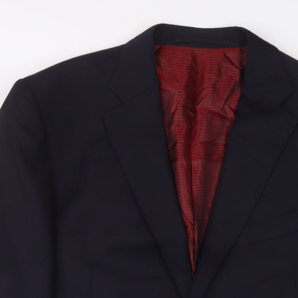 Marks and Spencer Mens Blue Wool Jacket Suit Jacket Size 42 Regular