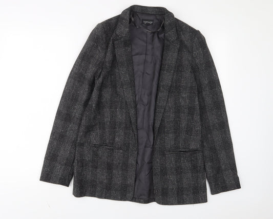Topshop Womens Grey Jacket Blazer Size 8 - Open