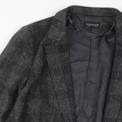 Topshop Womens Grey Jacket Blazer Size 8 - Open