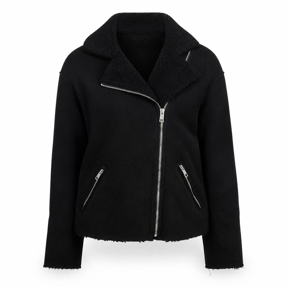 H&M Womens Black Jacket Size 10 Zip - Zip Pockets