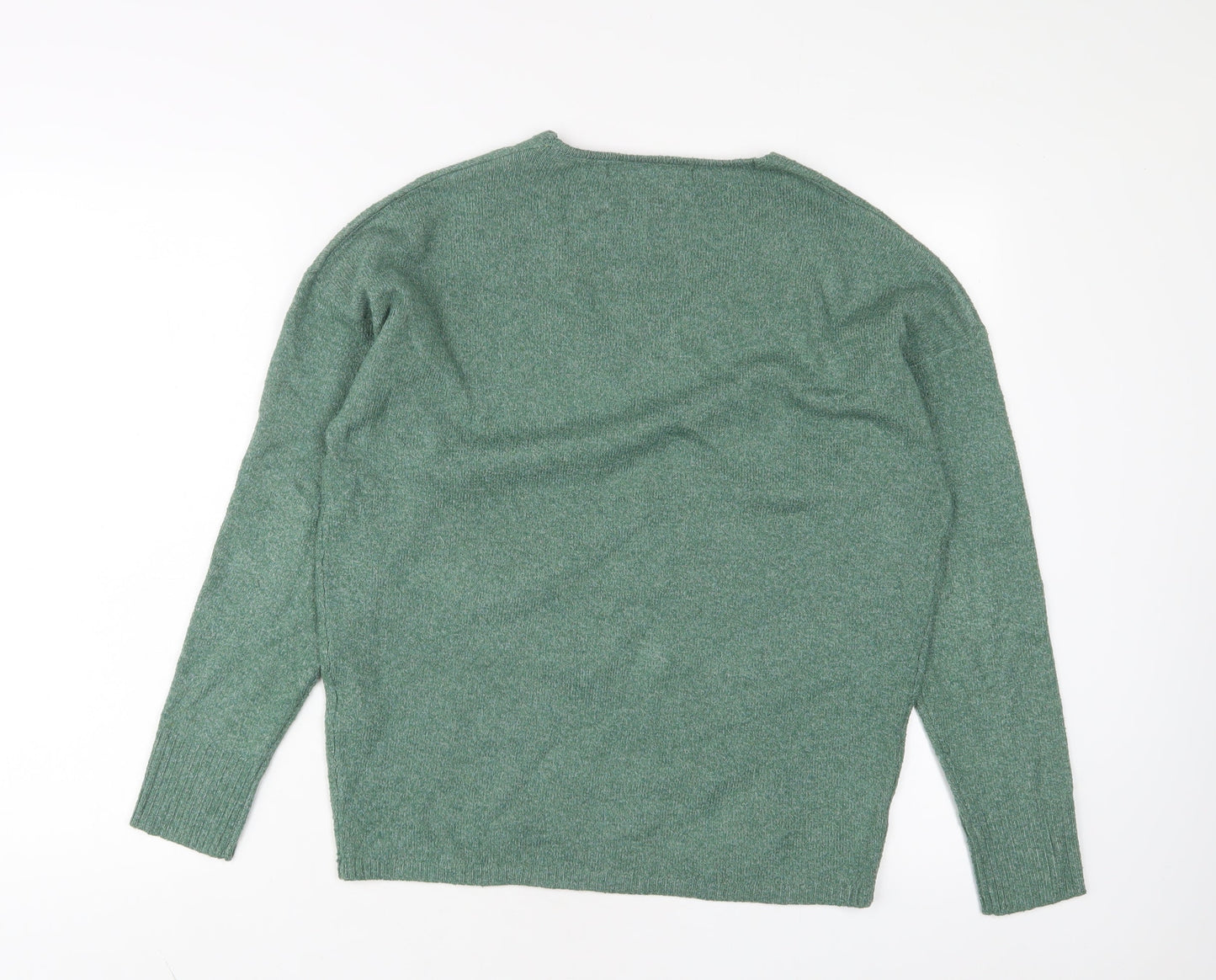 Only Womens Green V-Neck Polyester Pullover Jumper Size XS