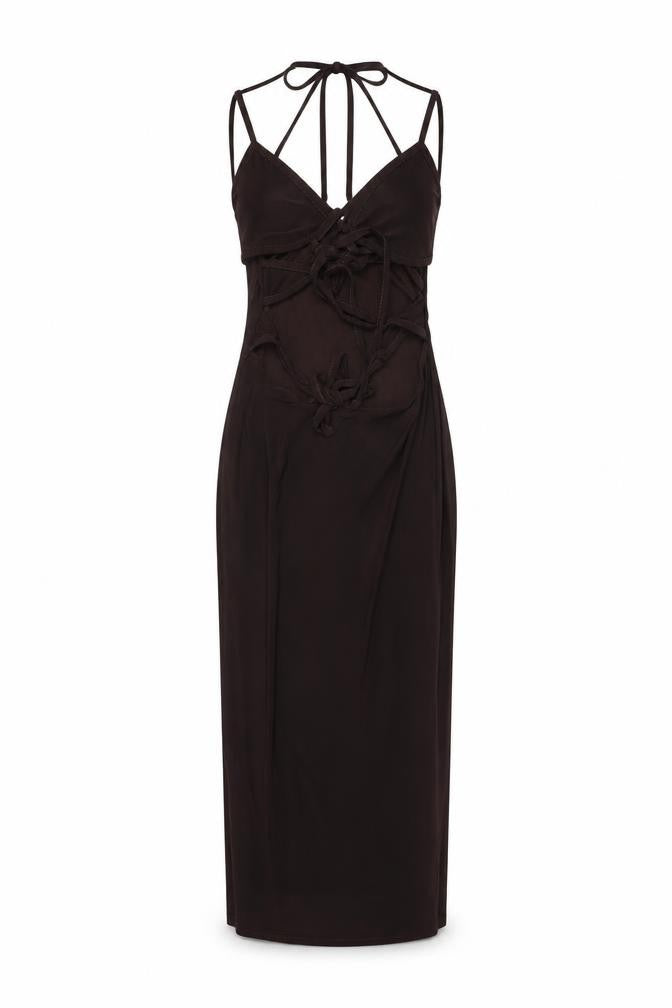 PRETTYLITTLETHING Womens Brown Polyester Bodycon Size 8 V-Neck Pullover