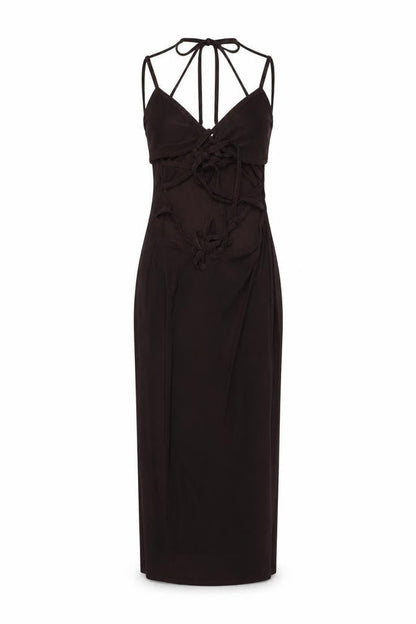 PRETTYLITTLETHING Womens Brown Polyester Bodycon Size 8 V-Neck Pullover